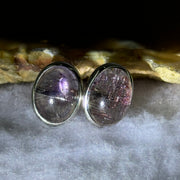 Good Grade Natural Super 7 S925 Silver Earrings 3.56g 12.1 by 9.3 by 5.5mm - Huangs Jadeite and Jewelry Pte Ltd