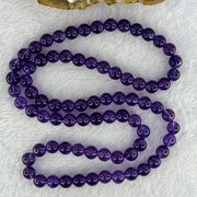 Good Grade Natural Amethyst Necklace 40.57g 52cm 7.5mm 78 Beads - Huangs Jadeite and Jewelry Pte Ltd
