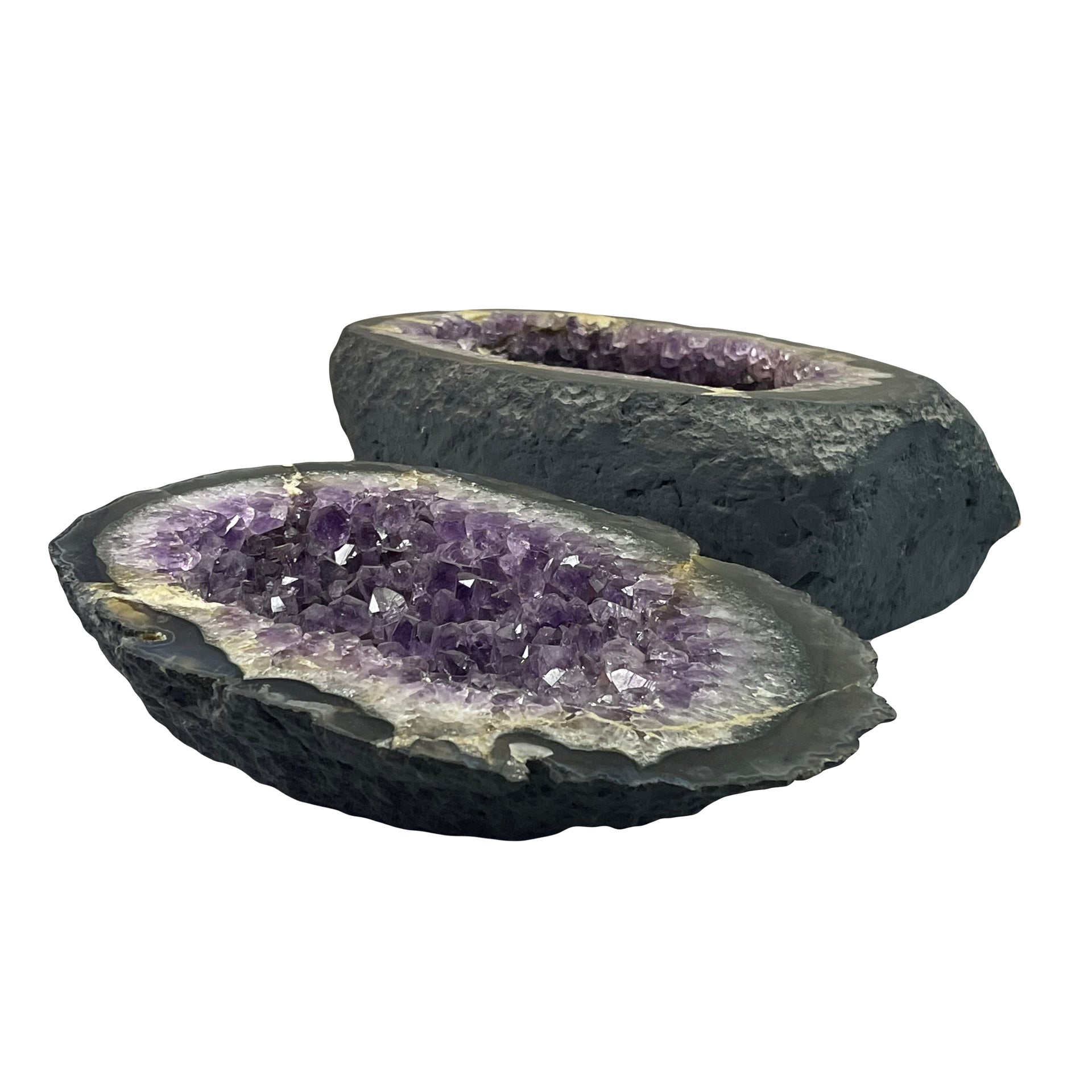 Natural Brazil Amethyst Cave with White Calcite 8,4654kg 267.0x230.0x153.0mm - Huangs Jadeite and Jewelry Pte Ltd