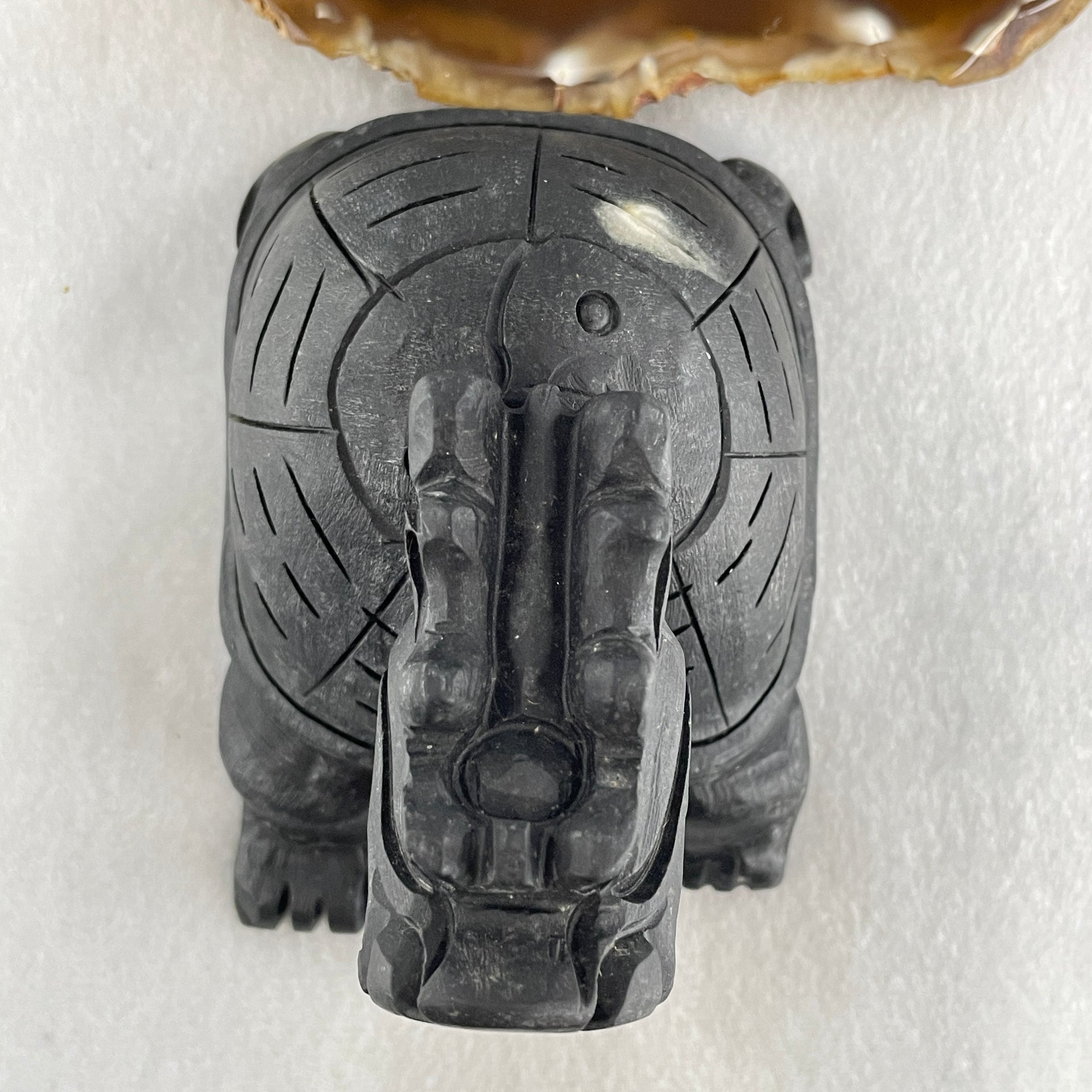 Rare Natural Tibetan Meteorite Tektite Dragon Turtle Display 392.0g 91.0 by 65.4 by 66.5mm - Huangs Jadeite and Jewelry Pte Ltd