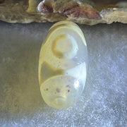 Natural Powerful Tibetan Old Oily Agate 3 Eyes Dzi Bead Heavenly Master (Tian Zhu) 三眼天诛 3.09g 20.2 by 10.2mm - Huangs Jadeite and Jewelry Pte Ltd