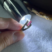 Natural Rubies Total 0.60ct each approx 2.5 by 2.5 by 2.5mm Natural Diamonds 0.12ct each about 1.2mm in Platinum PT900 Ring 5.57g US4 HK8.5 - Huangs Jadeite and Jewelry Pte Ltd