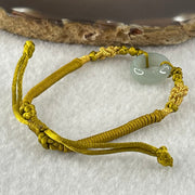 Type A Blueish Green Jadeite Ping An Kou String Bracelet 2.70g 14.9 by 5.6mm - Huangs Jadeite and Jewelry Pte Ltd