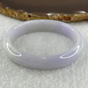 Type A Natural Light Lavender Light Green Jadeite Oval Bangle 34.75g Inner Diameter 52.9mm 11.9 by 6.3mm (Internal Lines) - Huangs Jadeite and Jewelry Pte Ltd