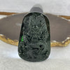 Type A Partial Translucent Black Omphasite Dragon Jadeite Pendent A货墨翠龙牌 31.48g 66.9 by 44.1 by 7.7 mm - Huangs Jadeite and Jewelry Pte Ltd