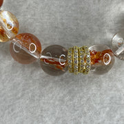 Good Grade Natural Red with Orange Ferruginous Quartz Beads Bracelet 39.60g 16cm 13.6mm 1 Bead - 11.8mm 15 Beads - Huangs Jadeite and Jewelry Pte Ltd