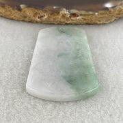 Natural Type A Faint Lavender with Green Jadeite Wu Shi Pai Pendant | Peace Plaque Talisman (14.38g | 45.9 x 29.5 x 3.9mm | Slight Rough) - Huangs Jadeite and Jewelry Pte Ltd