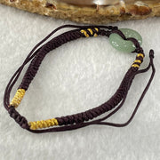 Type A Blueish Green Jadeite Ping An Kou Donut In String Bracelet 2.06g 12.7 by 4.4mm - Huangs Jadeite and Jewelry Pte Ltd