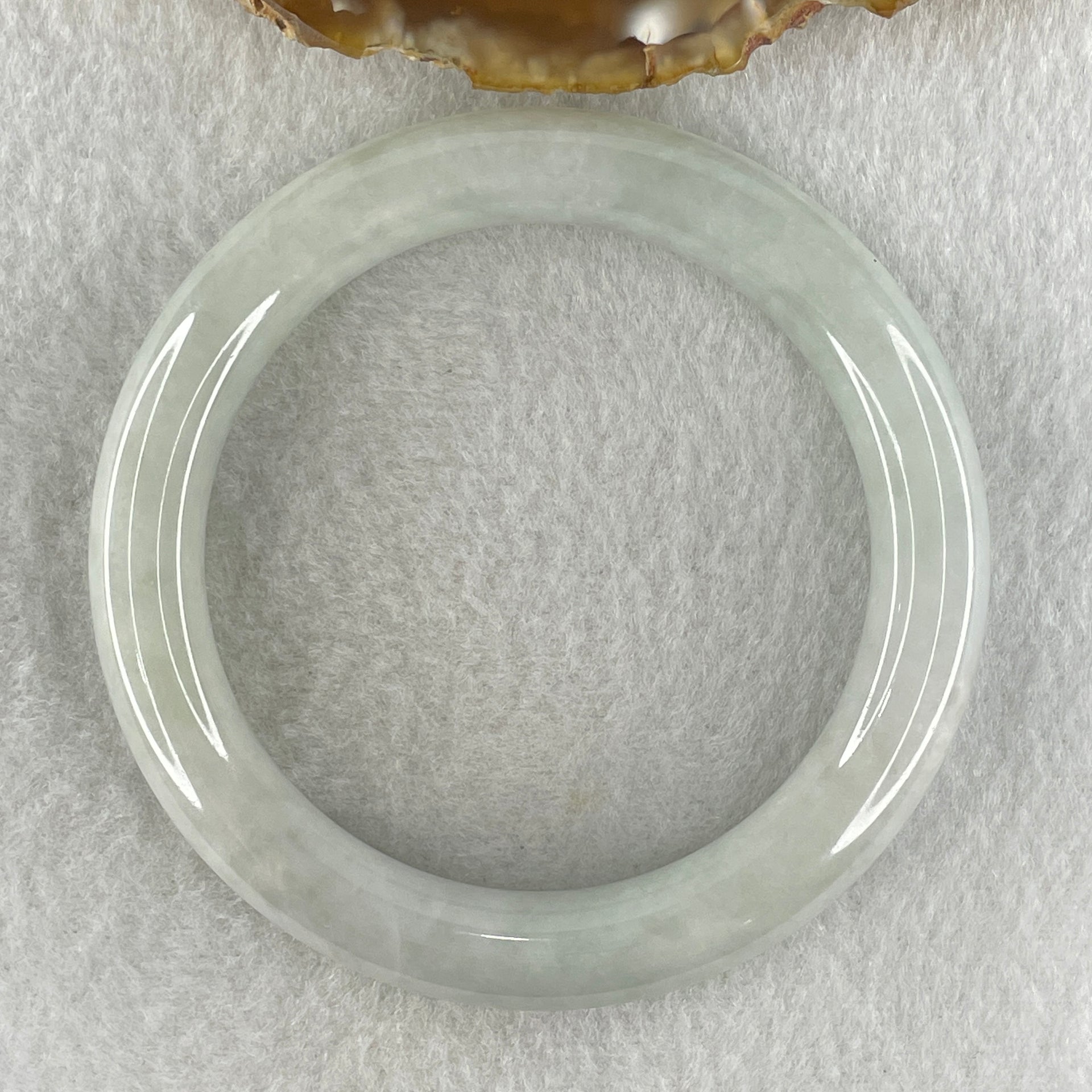 Type A Natural Light Green Jadeite Bangle 62.13g Inner Diameter 57.8mm 11.0 by 10.7mm (Very Very Slight Internal Lines) - Huangs Jadeite and Jewelry Pte Ltd