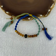 Natural Cognac and Red Amber Beads Bracelet 3.81g 16cm 10.1 by 7.6mm 1 Bead 6.5mm 10 Beads - Huangs Jadeite and Jewelry Pte Ltd