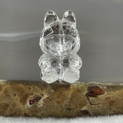 Natural Clear Quartz Labubu Charm Display 3.24g 19.4 by 12.1 by 10.5m - Huangs Jadeite and Jewelry Pte Ltd