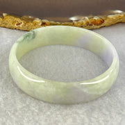 Type A Lavender and Green Jadeite Bangle Internal Diameter 52.0mm 24.79g 13.4 by 4.1mm (External Rough) - Huangs Jadeite and Jewelry Pte Ltd