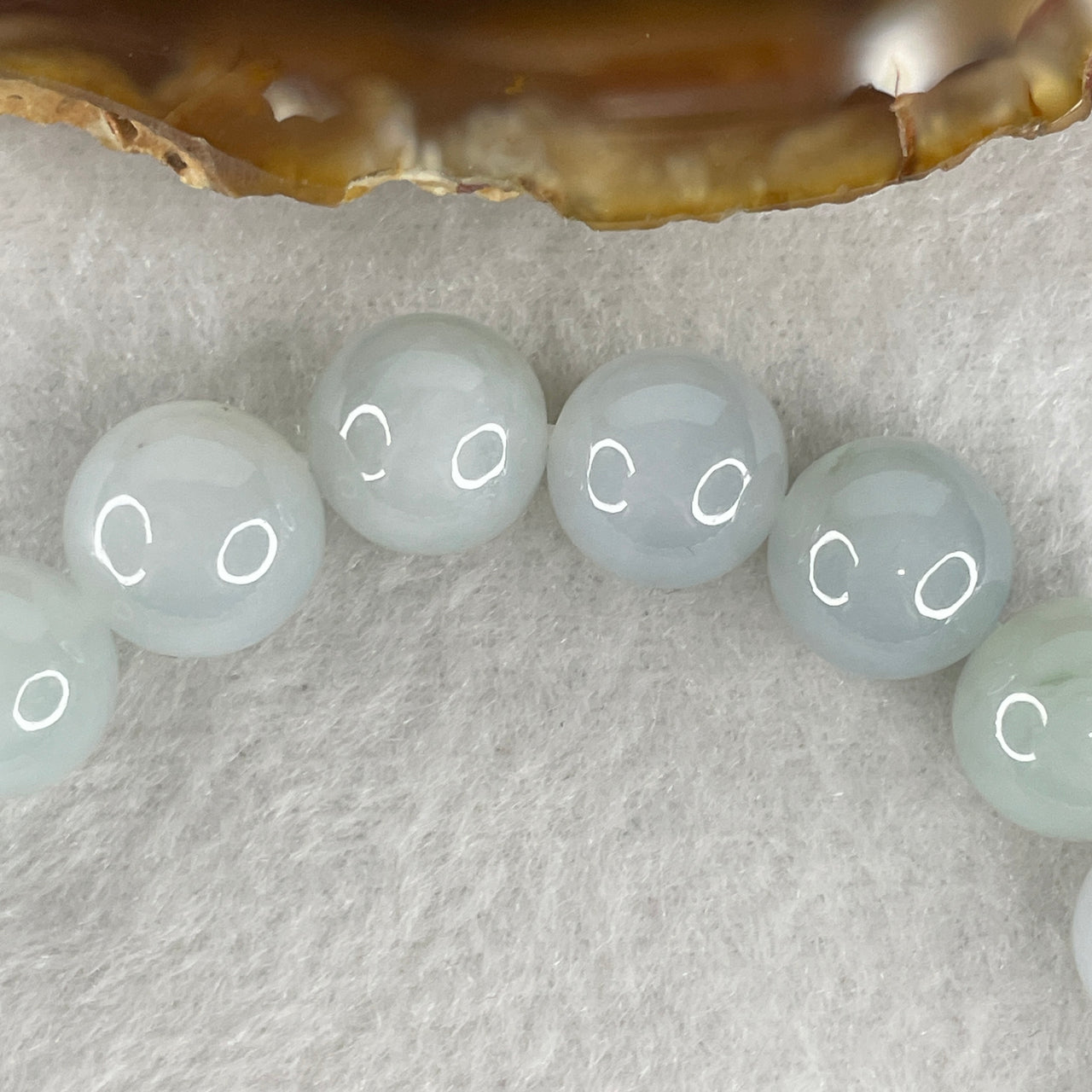Certified Type A Natural Light Lavender Jadeite Bracelet | 10.9mm Round Beads (40.72g, 16cm)