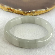 Grey Sodium Feldspar Jade Bangle Internal Diameter 61.8mm 58.62g 13.8 by 8.6mm (Close to Perfect) - Huangs Jadeite and Jewelry Pte Ltd