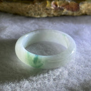 Type A Light Green Lavender with Blueish Green Patch Jadeite Ring 3.70g 5.9 by 3.6mm US9.5 HK21 - Huangs Jadeite and Jewelry Pte Ltd