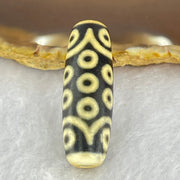 Natural Powerful Tibetan Old Oily Agate 21 Eyes Dzi Bead Heavenly Master (Tian Zhu) 二一眼天诛 10.06g 38.6 by 12.9mm - Huangs Jadeite and Jewelry Pte Ltd