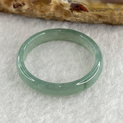 Certified Natural Type A Semi Icy Green Jadeite Ring 1.27g 3.7 by 2.1mm US 7.5 HK 16.5 (Perfect) - Huangs Jadeite and Jewelry Pte Ltd