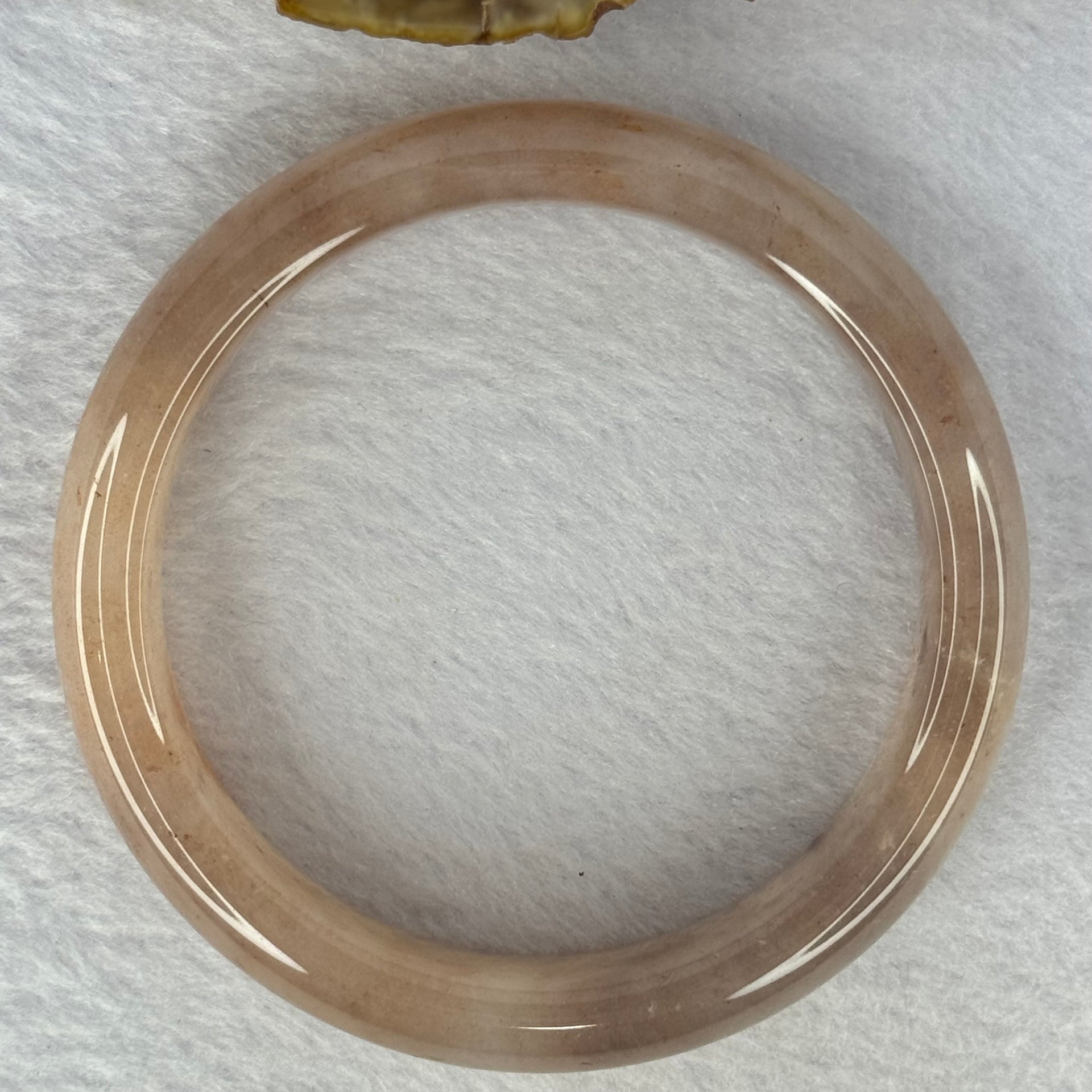 Transparent Pink with Purple and Orange Quartzite Jade Bangle 天山玉手镯 62.0mm 62.98 by 15.5 by 8.8mm - Huangs Jadeite and Jewelry Pte Ltd