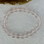 Natural Rose Quartz Beads Bracelet 天然玫瑰石英珠手链 20.43g 16cm 8.9mm 22 Beads - Huangs Jadeite and Jewelry Pte Ltd