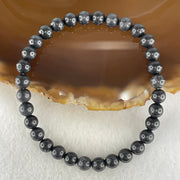 Natural Magnetite Beads Bracelet 10.32g 16cm 6.0mm 32 Beads - Huangs Jadeite and Jewelry Pte Ltd