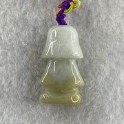 Natural Type A Brownish & Light Green Jadeite Darth Vader Charm | Imperial Galactic Sovereign & Protection (9.58g | 30.3 x 16.5 x 11.1mm) - Huangs Jadeite and Jewelry Pte Ltd