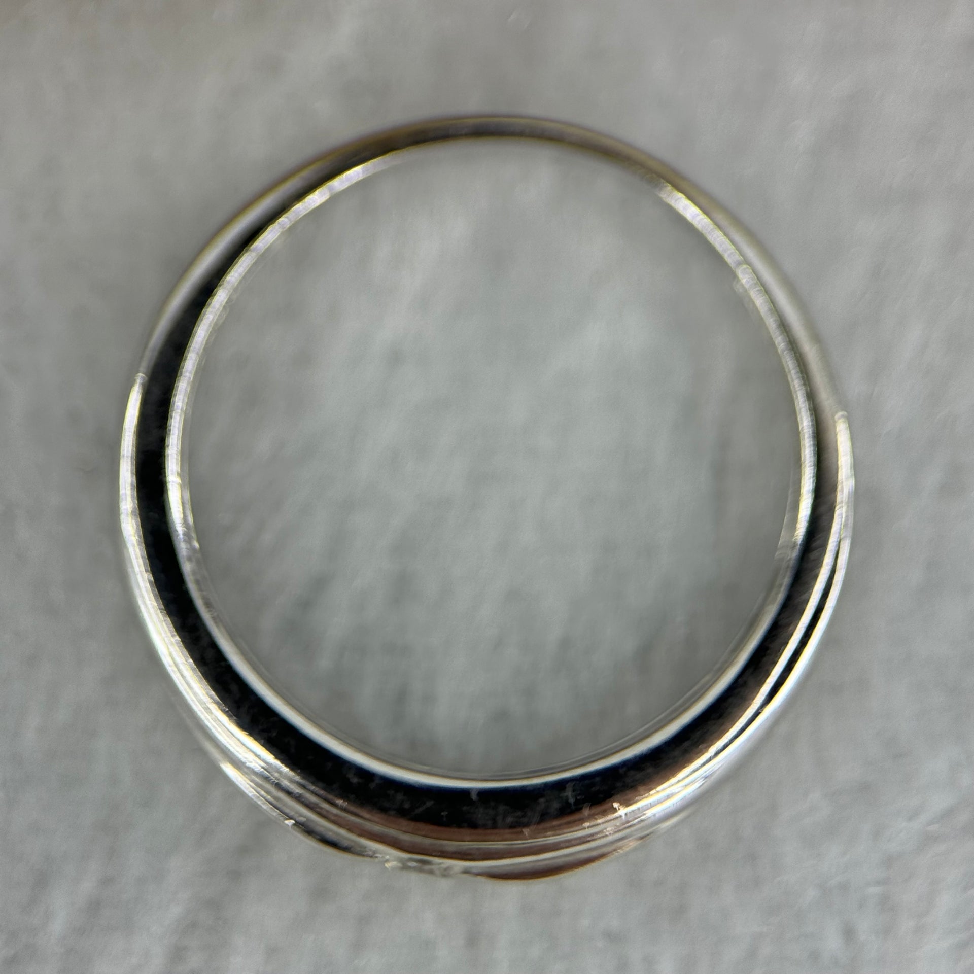 (Pre-Love) 18K 750 White Gold Natural Diamond Ring Approximately 0.02ct Inner Diameter 15.3mm US4.5 HK9.5 2.43g - Huangs Jadeite and Jewelry Pte Ltd