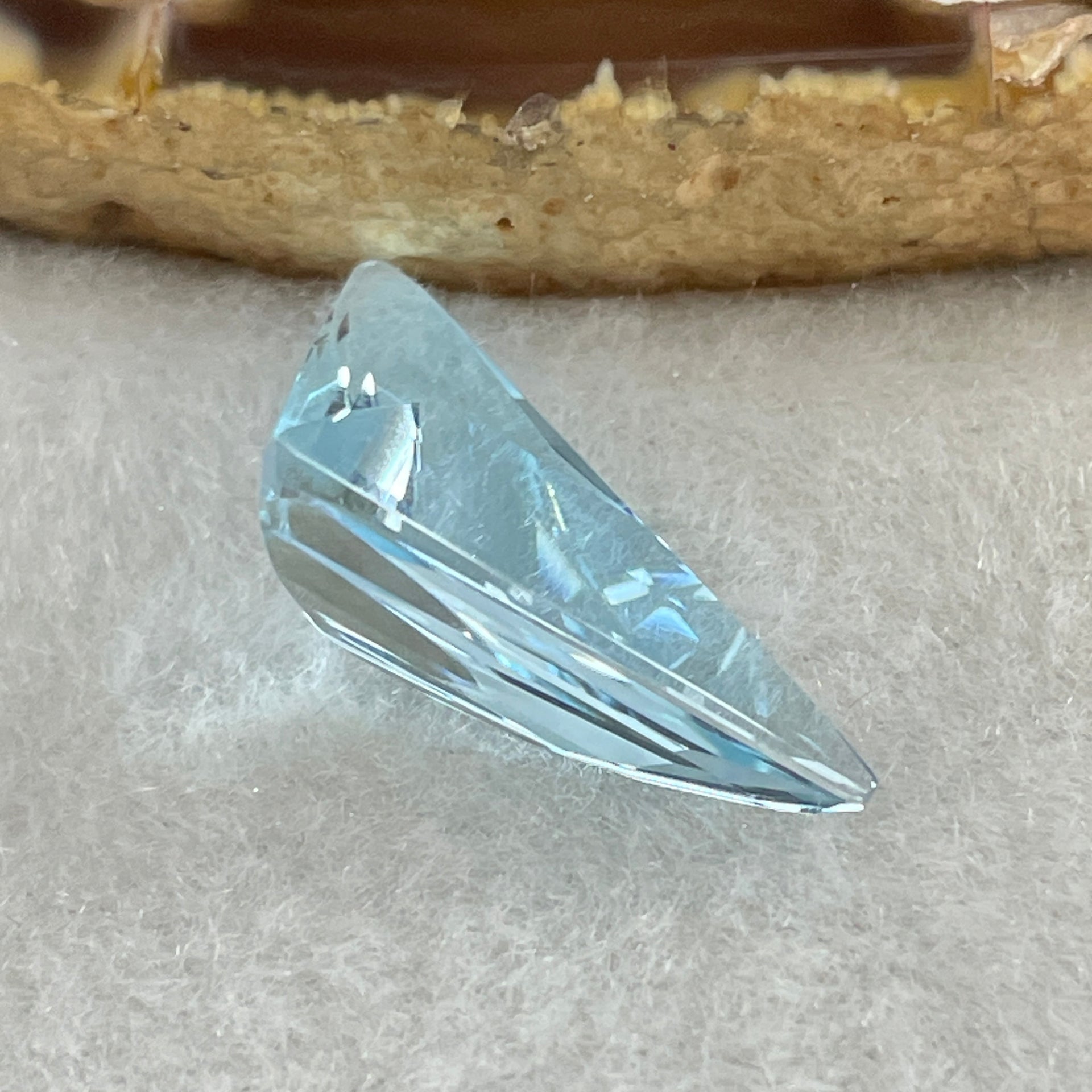 Natural Sky Blue Topaz Trillion Shape 10.32ct 21.3 by 12.4 by 7.9mm - Huangs Jadeite and Jewelry Pte Ltd