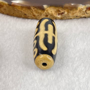 Natural Powerful Tibetan Old Oily Agate Water Lines 8 Eyes Dzi Bead Heavenly Master (Tian Zhu) 水纹八眼天诛 9.97g 37.9 by 13.0mm - Huangs Jadeite and Jewelry Pte Ltd