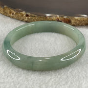 Type A Jelly Green Jadeite Oval Bangle 32.70g Internal Diameter 54.6mm 10.2 by 6.4mm (Close to Perfect) - Huangs Jadeite and Jewelry Pte Ltd