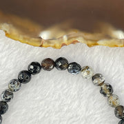 Rare Natural Powerful Tibetan Old Antique Oily Agate 9 Eyes Dzi Bead Heavenly Master (Tian Zhu) 25.6 by 11.2mm with Natural Black Agate 6.1mm 27 Beads 12.68g 16cm - Huangs Jadeite and Jewelry Pte Ltd