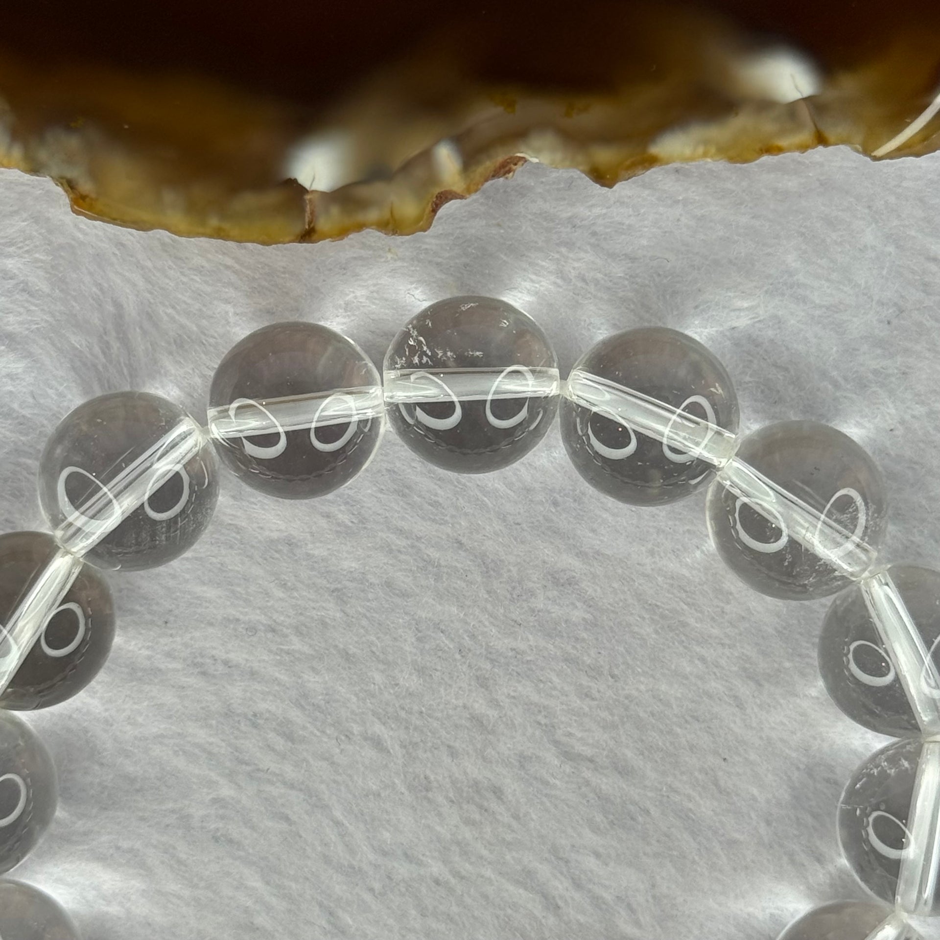 Natural Clear Quartz Beads Bracelet 天然白水晶手链 46.33g 17.5cm 12.9mm 16 Beads - Huangs Jadeite and Jewelry Pte Ltd