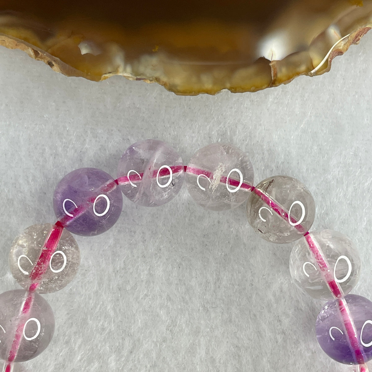 Certified Entry-Grade Natural Super 7 Crystal Beads Bracelet | Bold High-Density Showcase Strand | Authentic Sacred Seven Multi-Mineral Inclusions Quartz Spiritual Catalyst & Auric Shield Bracelet (29.06g | 16.5cm Length | 10.2mm | 20 Beads)