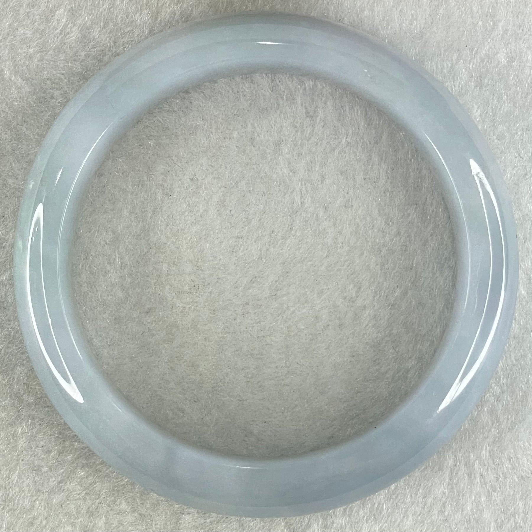 Type A Blue Jadeite Bangle 51.57g Internal Diameter 50.9mm 13.5 by 8.1mm (Close to Perfect) - Huangs Jadeite and Jewelry Pte Ltd