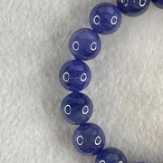 Good Grade Natural Blue Tanzanite Beads Bracelet 45.98g 15.5cm 11.8mm 17 Beads - Huangs Jadeite and Jewelry Pte Ltd