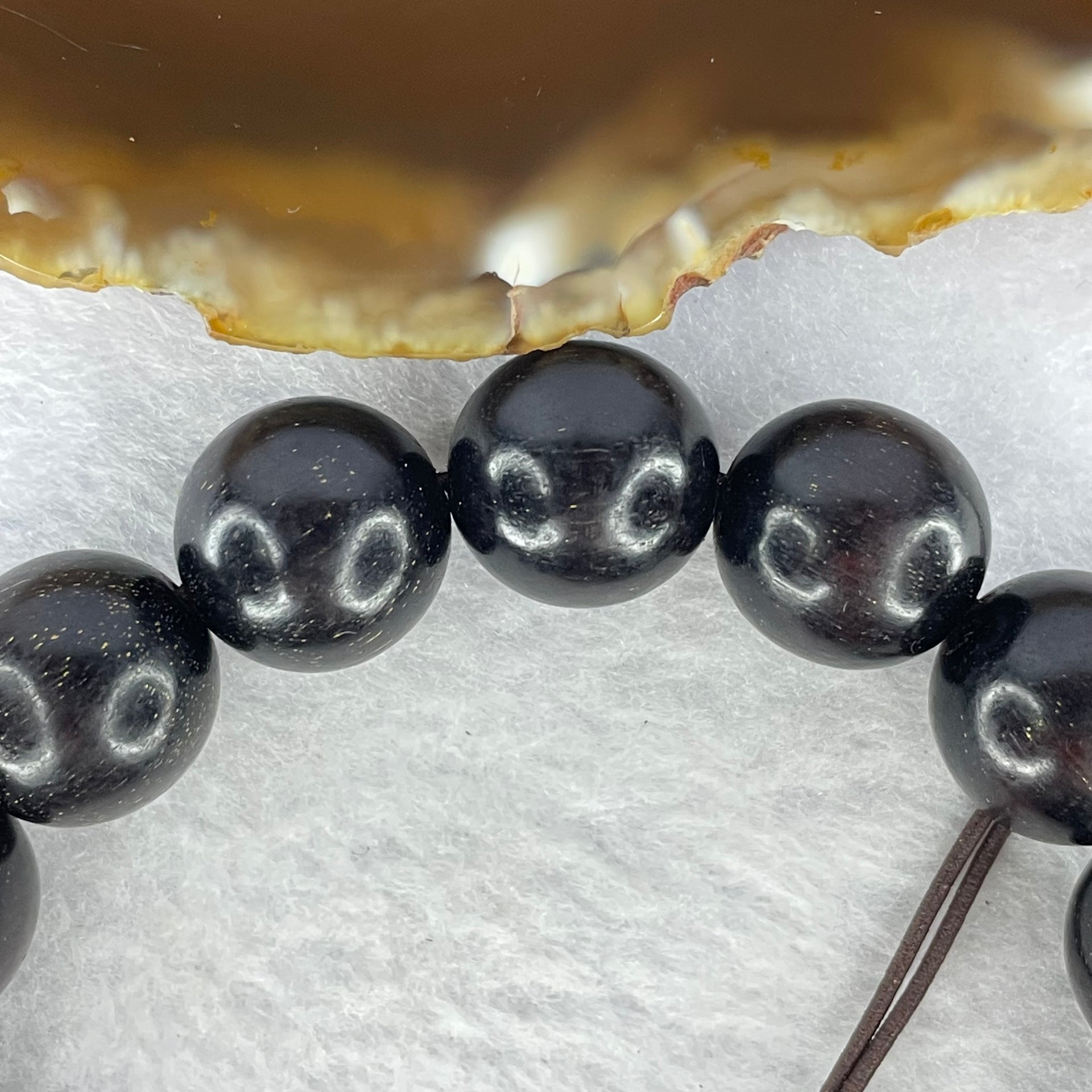 Natural India Zitan Sandalwood 小叶字檀木 Beads Bracelet Sinking Type 29.14g 14.8 mm 15 Beads - Huangs Jadeite and Jewelry Pte Ltd