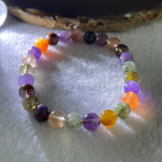Natural Multi Treasures Mixed Quartz Beads Bracelet 15.99g 16cm 7.8mm 25Beads - Huangs Jadeite and Jewelry Pte Ltd