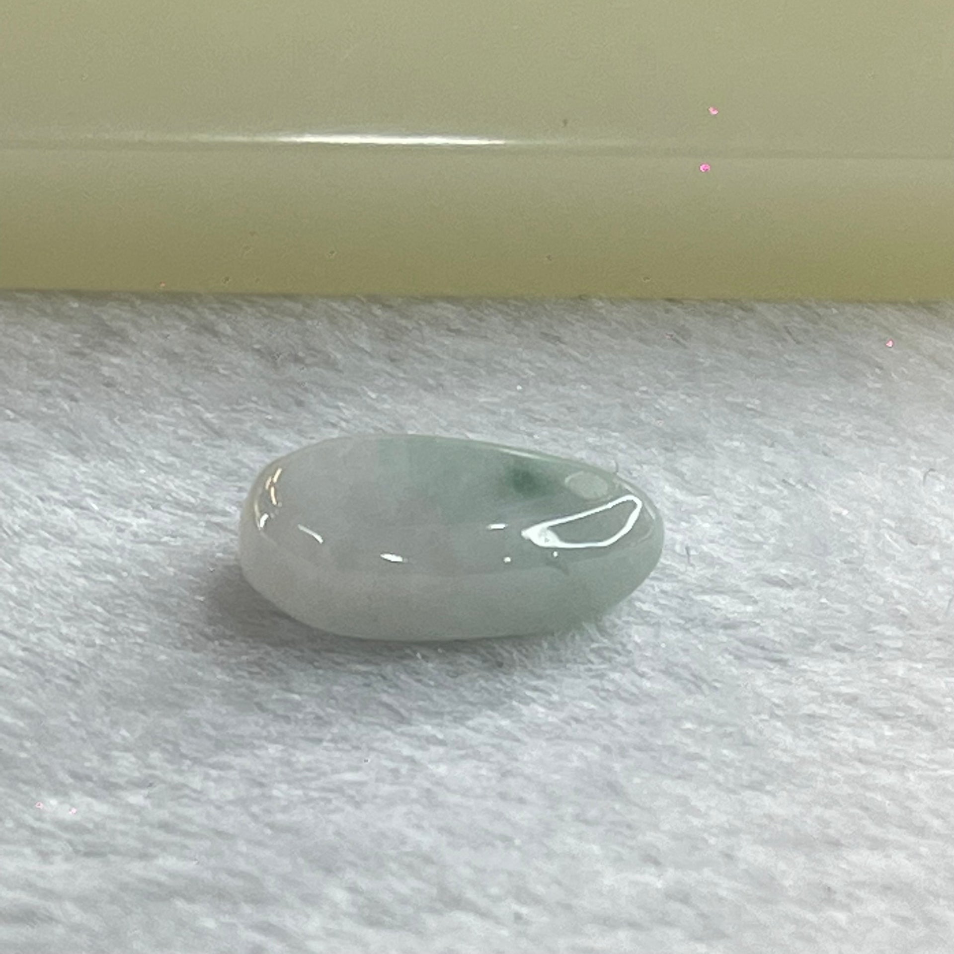 Type A Lavender and Green Piao Hua Jadeite Mini Tear Drop Pendant 1.36g 15.21 by 8.7 by 4.6mm - Huangs Jadeite and Jewelry Pte Ltd