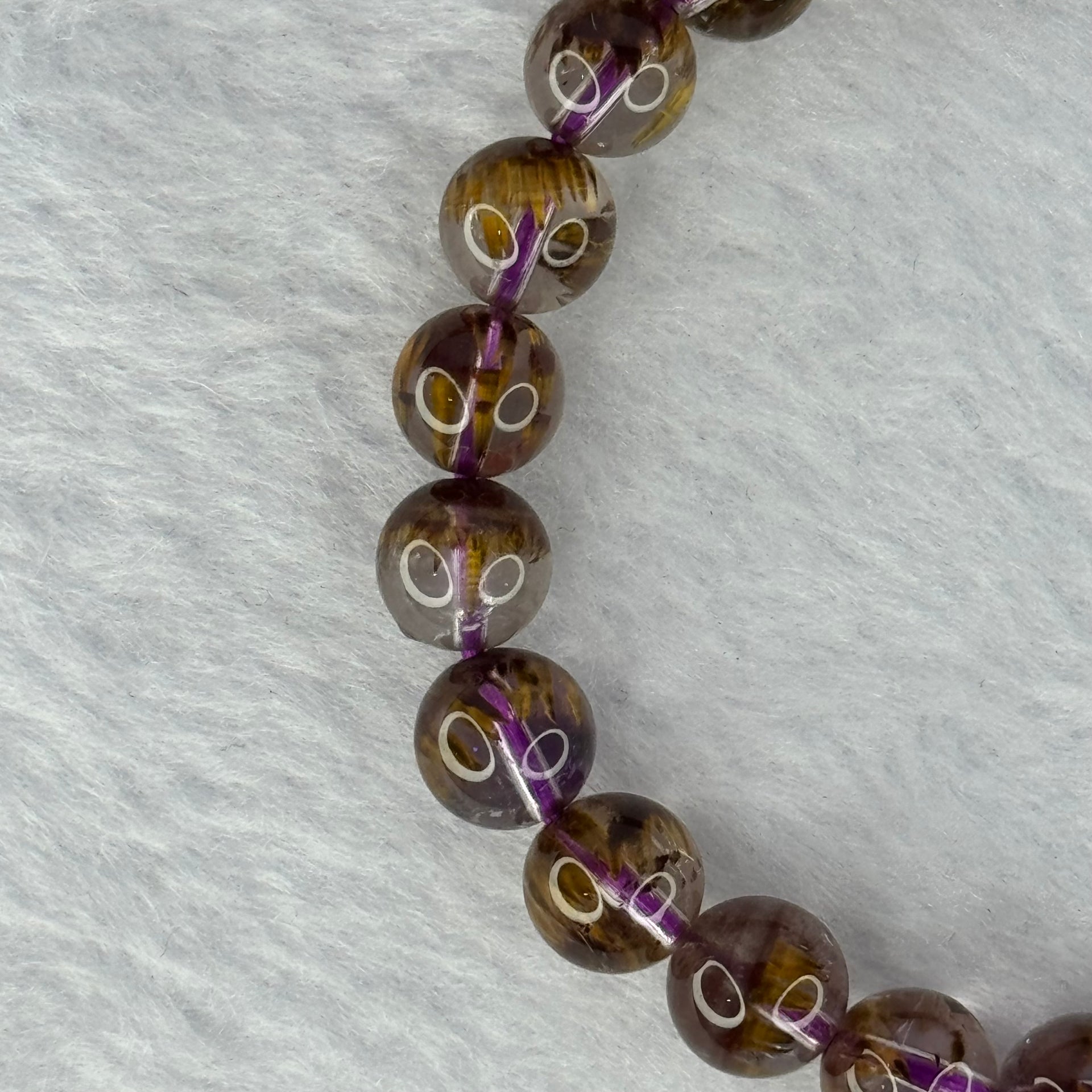 Very Good Grade Natural Auralite 23 Bracelet 天然激光23手链 16.96g 15.5cm 8.1mm 23 Beads - Huangs Jadeite and Jewelry Pte Ltd
