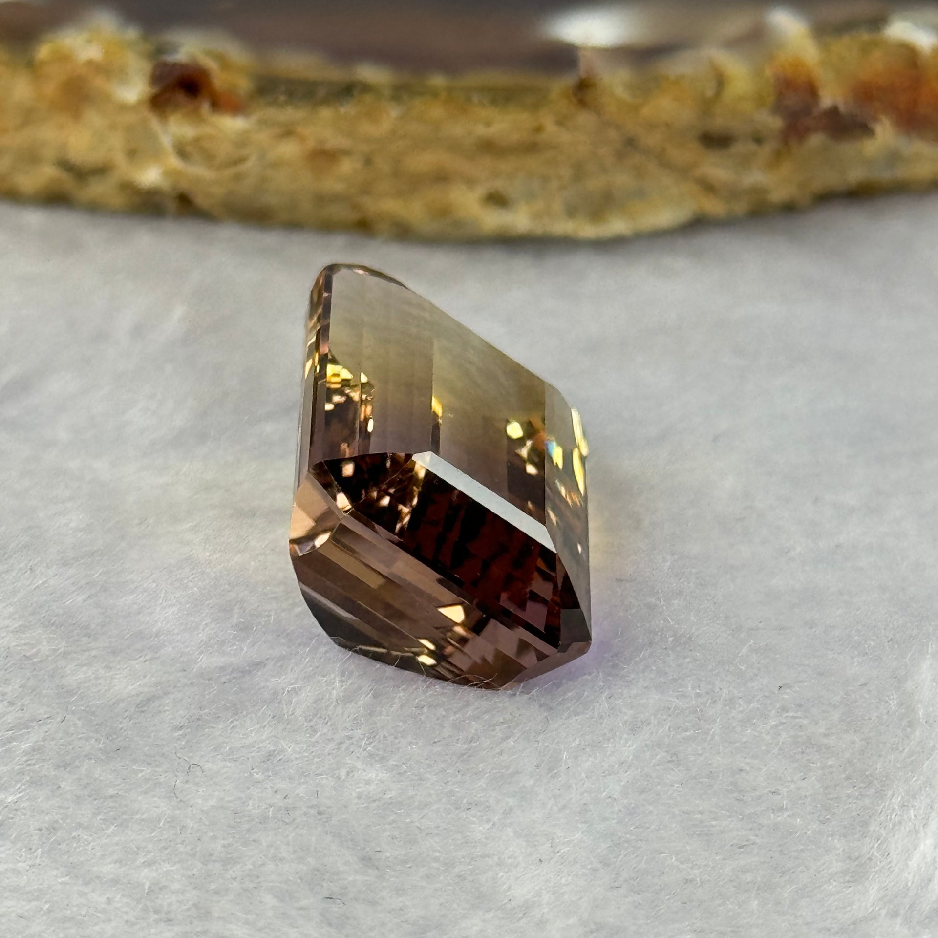 Natural Faceted Ametrine Parallelogram Shape 20.34ct 19.8 by 13.8 by 9.7mm - Huangs Jadeite and Jewelry Pte Ltd