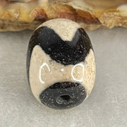 Natural Powerful Tibetan Old Oily Agate Tiger Tooth Daluo Dzi Bead Heavenly Master (Tian Zhu) 虎呀天诛 4.36g 17.5 by 12.9mm - Huangs Jadeite and Jewelry Pte Ltd