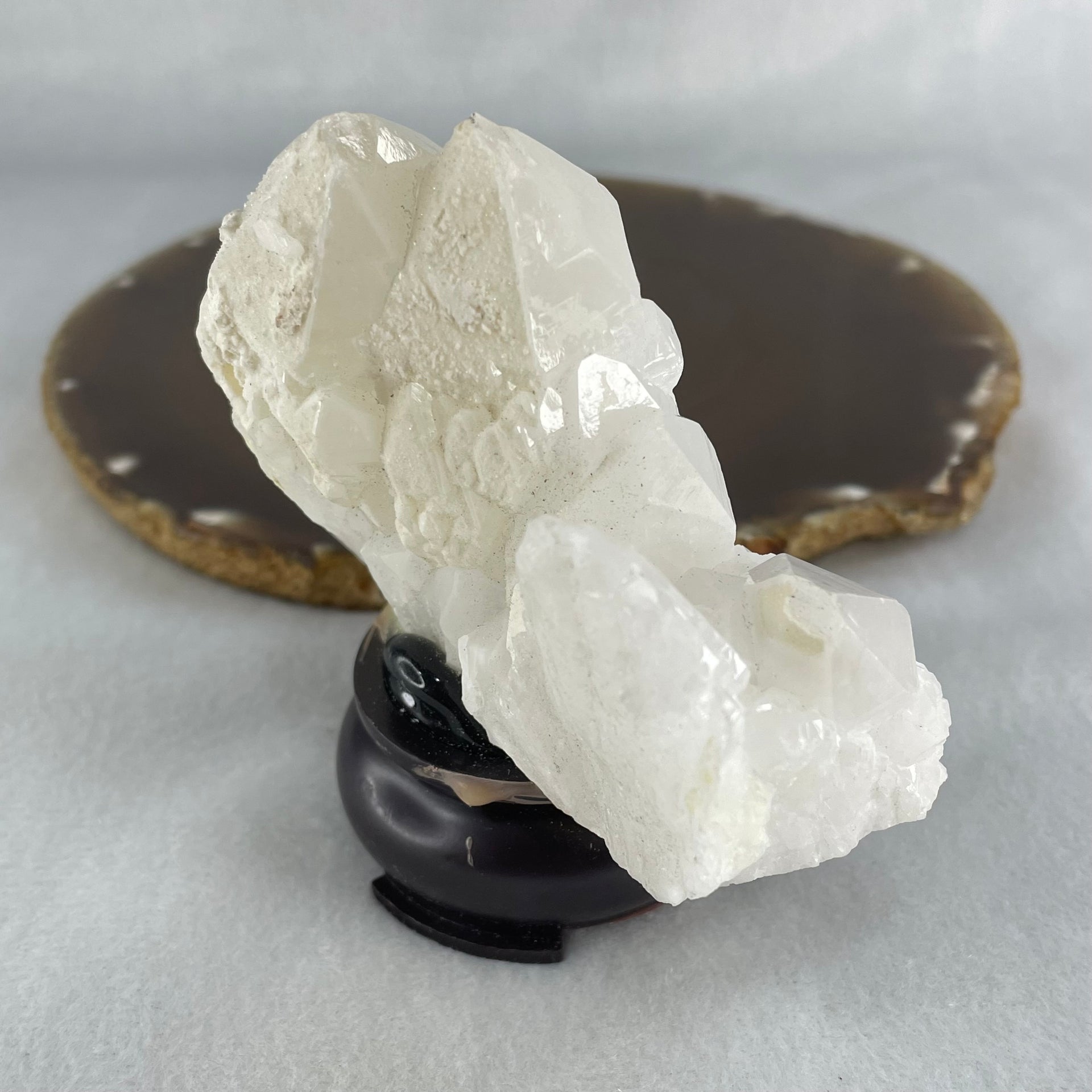 Natural Milky White Quartz Display 228.89g 81.1 by 47.3 by 83.7mm - Huangs Jadeite and Jewelry Pte Ltd