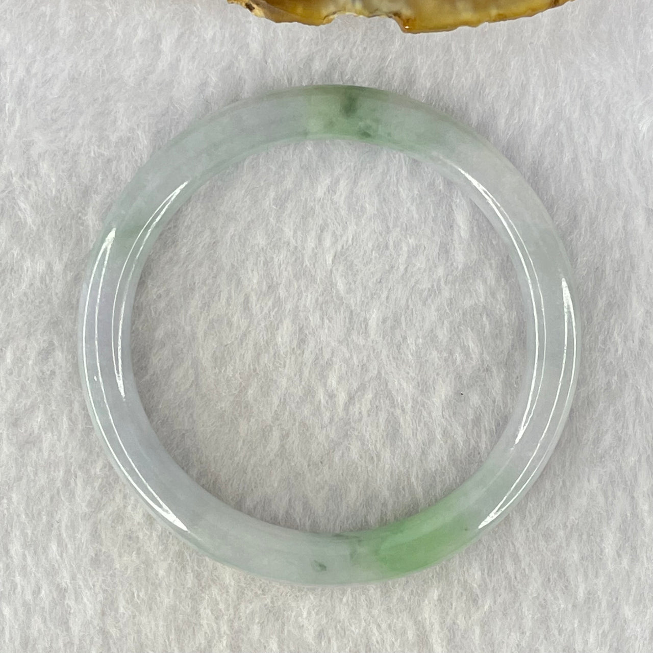 Type A Lavender and Green Jadeite Bangle Internal Diameter 43.7mm 14.65g 6.0 by 6.0mm (Very Very Fine Internal Line) - Huangs Jadeite and Jewelry Pte Ltd