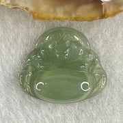 Type A Semi Icy Blueish Green Jadeite Milo Buddha Pendant 2.31g 18.1 by 20.5 by 4.6mm - Huangs Jadeite and Jewelry Pte Ltd