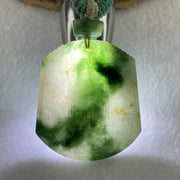 Natural Type A Light Dark Green with Red Spots Jadeite Pixiu Pair Lucky Charm for Luck, Wealth and Protection Pendant 36.74g 52.6 by 45.6 by 5.6mm - Huangs Jadeite and Jewelry Pte Ltd