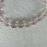 Natural Rose Quartz Beads Bracelet 天然玫瑰石英珠手链t 29.77g 17.5cm 10.3mm 20 Beads - Huangs Jadeite and Jewelry Pte Ltd