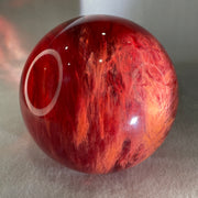 Red Cherry Quartz Sphere Ball with Wooden Stand Display 2,400.3g 125.0 by 170.0mm - Huangs Jadeite and Jewelry Pte Ltd