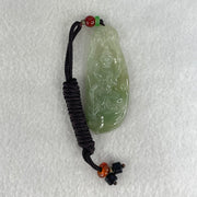 Type A Semi Icy Light Blueish Green Jadeite Guan Yin Pendant 20.29g 62.4 by 25.2 by 6.3mm - Huangs Jadeite and Jewelry Pte Ltd