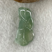 Natural Type A Semi-Icy Green Jadeite Lotus Flower Pendant | Bloom Purity, Renewal & Harmony Talisman (4.96g | 30.9 x 14.8 x 8.0mm) - Huangs Jadeite and Jewelry Pte Ltd