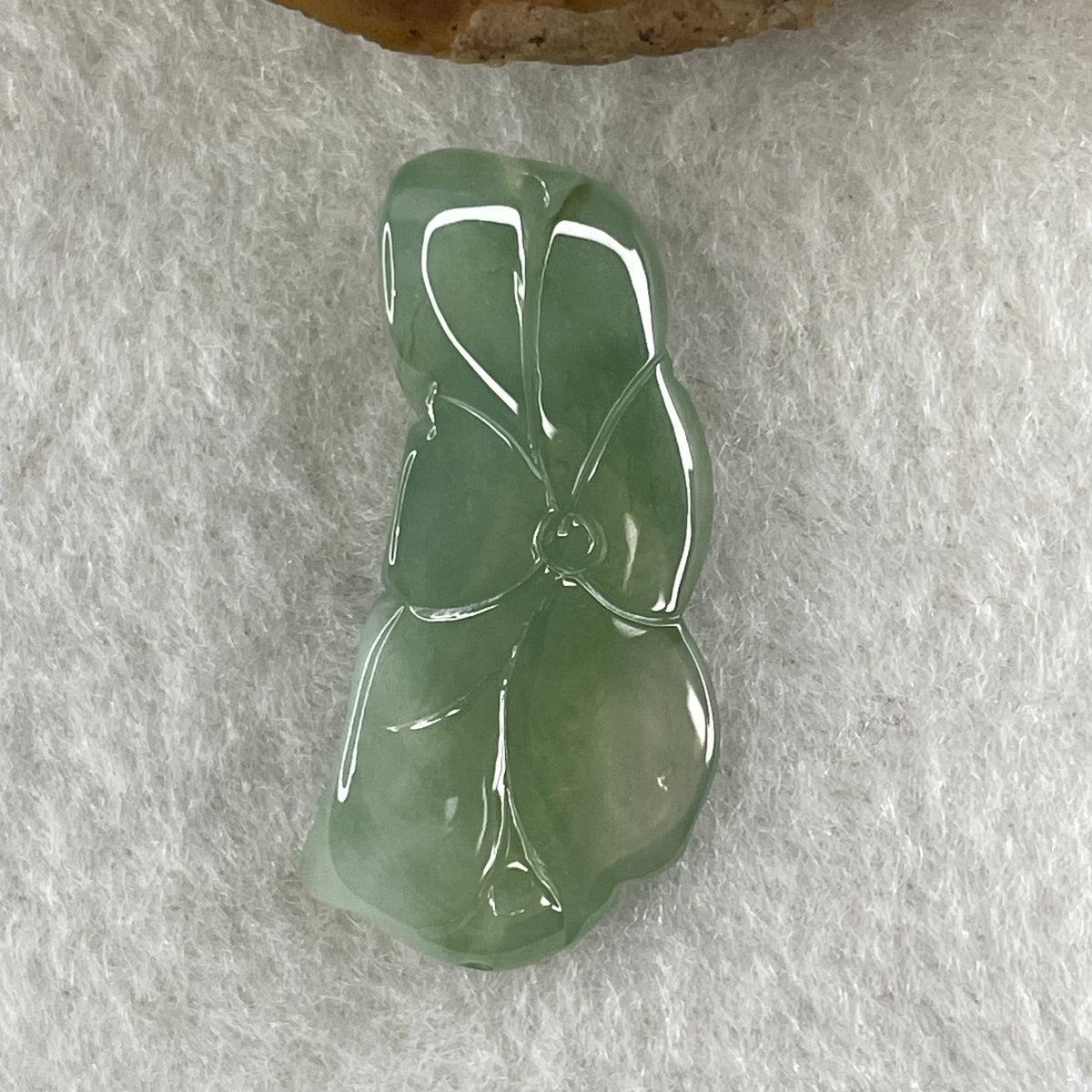 Natural Type A Semi-Icy Green Jadeite Lotus Flower Pendant | Bloom Purity, Renewal & Harmony Talisman (4.96g | 30.9 x 14.8 x 8.0mm) - Huangs Jadeite and Jewelry Pte Ltd
