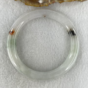 Type A Natural Light Green with Reddish Brown Patches Jadeite Bangle 51.19g Inner Diameter 56.5mm 10.0 by 9.7mm (Internal Lines) - Huangs Jadeite and Jewelry Pte Ltd